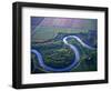 Red River Runs in Farm Country on North Dakota and Minnesota Border, USA-Chuck Haney-Framed Photographic Print