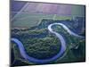 Red River Runs in Farm Country on North Dakota and Minnesota Border, USA-Chuck Haney-Mounted Photographic Print