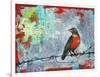 Red Robin Love Letters Art Painting-Blenda Tyvoll-Framed Art Print