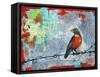 Red Robin Love Letters Art Painting-Blenda Tyvoll-Framed Stretched Canvas