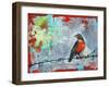 Red Robin Love Letters Art Painting-Blenda Tyvoll-Framed Art Print