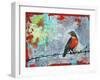 Red Robin Love Letters Art Painting-Blenda Tyvoll-Framed Art Print