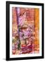 Red Rock Abstract, Petra, Jordan-William Perry-Framed Photographic Print