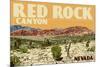 Red Rock Canyon - Las Vegas, Nevada-Lantern Press-Mounted Art Print