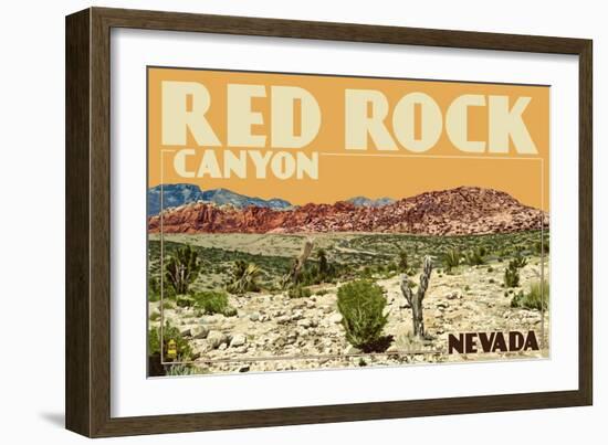 Red Rock Canyon - Las Vegas, Nevada-Lantern Press-Framed Art Print