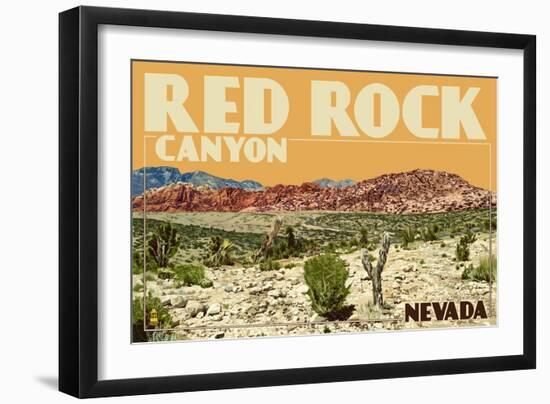 Red Rock Canyon - Las Vegas, Nevada-Lantern Press-Framed Art Print