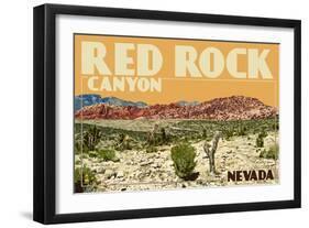 Red Rock Canyon - Las Vegas, Nevada-Lantern Press-Framed Art Print