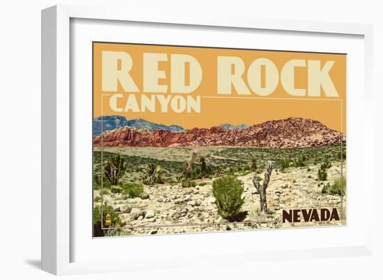 Red Rock Canyon - Las Vegas, Nevada-Lantern Press-Framed Art Print