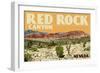 Red Rock Canyon - Las Vegas, Nevada-Lantern Press-Framed Art Print