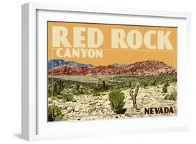 Red Rock Canyon - Las Vegas, Nevada-Lantern Press-Framed Art Print