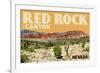 Red Rock Canyon - Las Vegas, Nevada-Lantern Press-Framed Premium Giclee Print