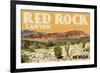 Red Rock Canyon - Las Vegas, Nevada-Lantern Press-Framed Premium Giclee Print