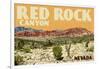 Red Rock Canyon - Las Vegas, Nevada-Lantern Press-Framed Art Print