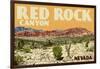 Red Rock Canyon - Las Vegas, Nevada-Lantern Press-Framed Art Print