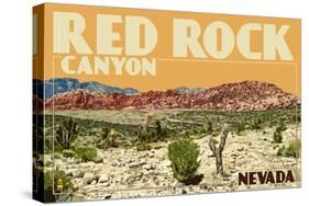 Red Rock Canyon - Las Vegas, Nevada-Lantern Press-Stretched Canvas