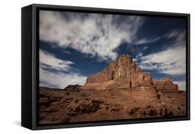 Red Rock Formation Illuminatd by Moonlight in Arches National Park, Utah-null-Framed Stretched Canvas