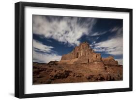 Red Rock Formation Illuminatd by Moonlight in Arches National Park, Utah-null-Framed Photographic Print