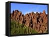 Red Rock Formations in the Canon del Inca, Tupiza Chichas Range, Andes, Southwestern Bolivia-Simon Montgomery-Framed Stretched Canvas