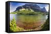 Red Rock Lake Panorama-Dean Fikar-Framed Stretched Canvas