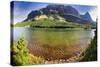 Red Rock Lake Panorama-Dean Fikar-Stretched Canvas