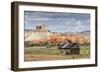 Red rock sandstone and old cabin just outside Kodachrome Basin State Park, Utah, United States of A-Michael Nolan-Framed Photographic Print