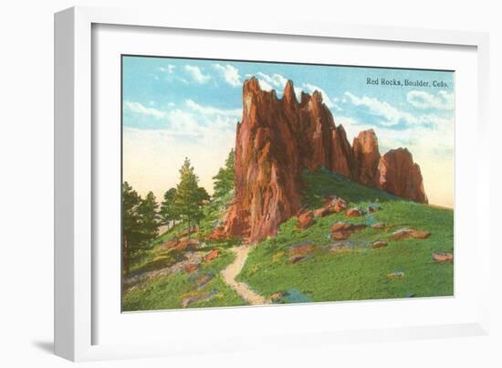 Red Rocks, Boulder, Colorado-null-Framed Art Print