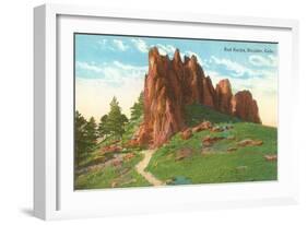 Red Rocks, Boulder, Colorado-null-Framed Art Print