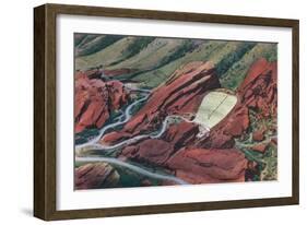 Red Rocks Theatre, Park of the Red Rocks View from Air - Red Rocks, CO-Lantern Press-Framed Art Print