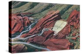Red Rocks Theatre, Park of the Red Rocks View from Air - Red Rocks, CO-Lantern Press-Stretched Canvas