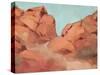 Red Rocks View I-Jacob Green-Stretched Canvas