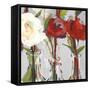 Red Romantic Blossoms I-Jane Slivka-Framed Stretched Canvas