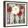 Red Romantic Blossoms II-Jane Slivka-Framed Art Print