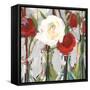 Red Romantic Blossoms II-Jane Slivka-Framed Stretched Canvas