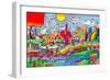 Red Roof Cottage Landscape-Howie Green-Framed Giclee Print