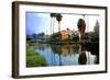 Red Roof House on Canal-Jack Heinz-Framed Giclee Print