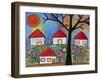 Red Roof Houses-Carla Bank-Framed Giclee Print
