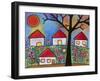 Red Roof Houses-Carla Bank-Framed Giclee Print