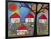 Red Roof Houses-Carla Bank-Framed Giclee Print