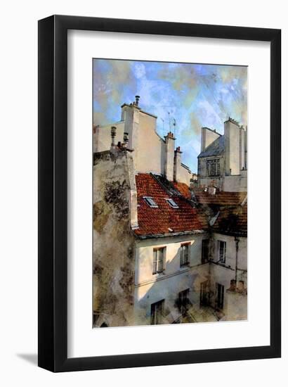 Red Roof in Paris, France-Nicolas Hugo-Framed Giclee Print