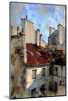 Red Roof in Paris, France-Nicolas Hugo-Mounted Giclee Print