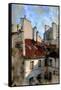 Red Roof in Paris, France-Nicolas Hugo-Framed Stretched Canvas