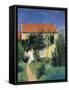 Red Roof-Federico Zandomeneghi-Framed Stretched Canvas