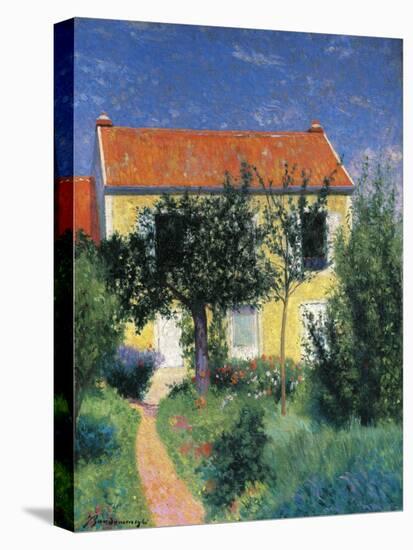 Red Roof-Federico Zandomeneghi-Stretched Canvas