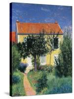 Red Roof-Federico Zandomeneghi-Stretched Canvas