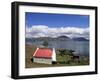 Red Roofed Cottage, Loch Torridon, Wester Ross, Highlands, Scotland, United Kingdom-Neale Clarke-Framed Photographic Print