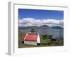 Red Roofed Cottage, Loch Torridon, Wester Ross, Highlands, Scotland, United Kingdom-Neale Clarke-Framed Photographic Print