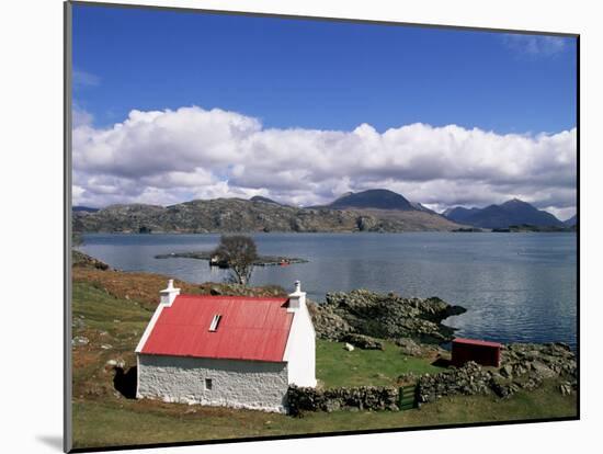Red Roofed Cottage, Loch Torridon, Wester Ross, Highlands, Scotland, United Kingdom-Neale Clarke-Mounted Photographic Print