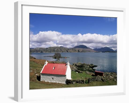 Red Roofed Cottage, Loch Torridon, Wester Ross, Highlands, Scotland, United Kingdom-Neale Clarke-Framed Photographic Print