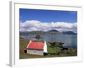 Red Roofed Cottage, Loch Torridon, Wester Ross, Highlands, Scotland, United Kingdom-Neale Clarke-Framed Photographic Print