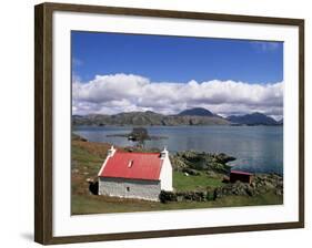 Red Roofed Cottage, Loch Torridon, Wester Ross, Highlands, Scotland, United Kingdom-Neale Clarke-Framed Photographic Print